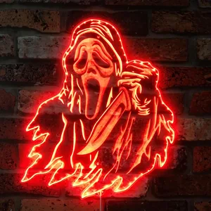 Scream Ghost Face RGB LED Sign