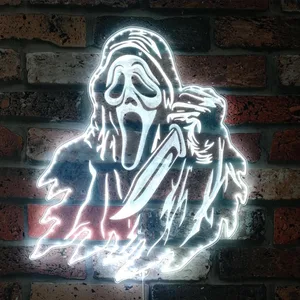 Scream Ghost Face RGB LED Sign