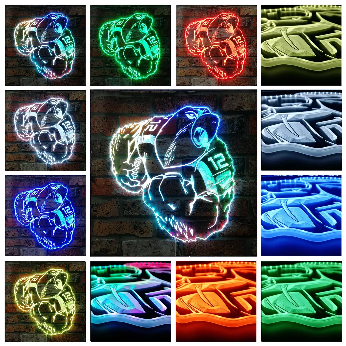 Seattle Seahawks Bardown RGB LED Sign