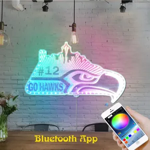 Seattle Seahawks Go Hawks #12 RGB LED Sign