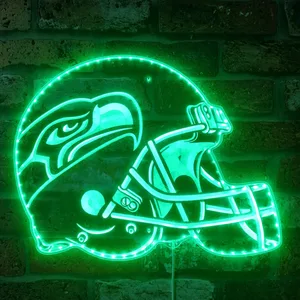 Seattle Seahawks Helmet Logo RGB LED Sign
