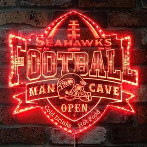 Seattle Seahawks Man Cave RGB LED Sign
