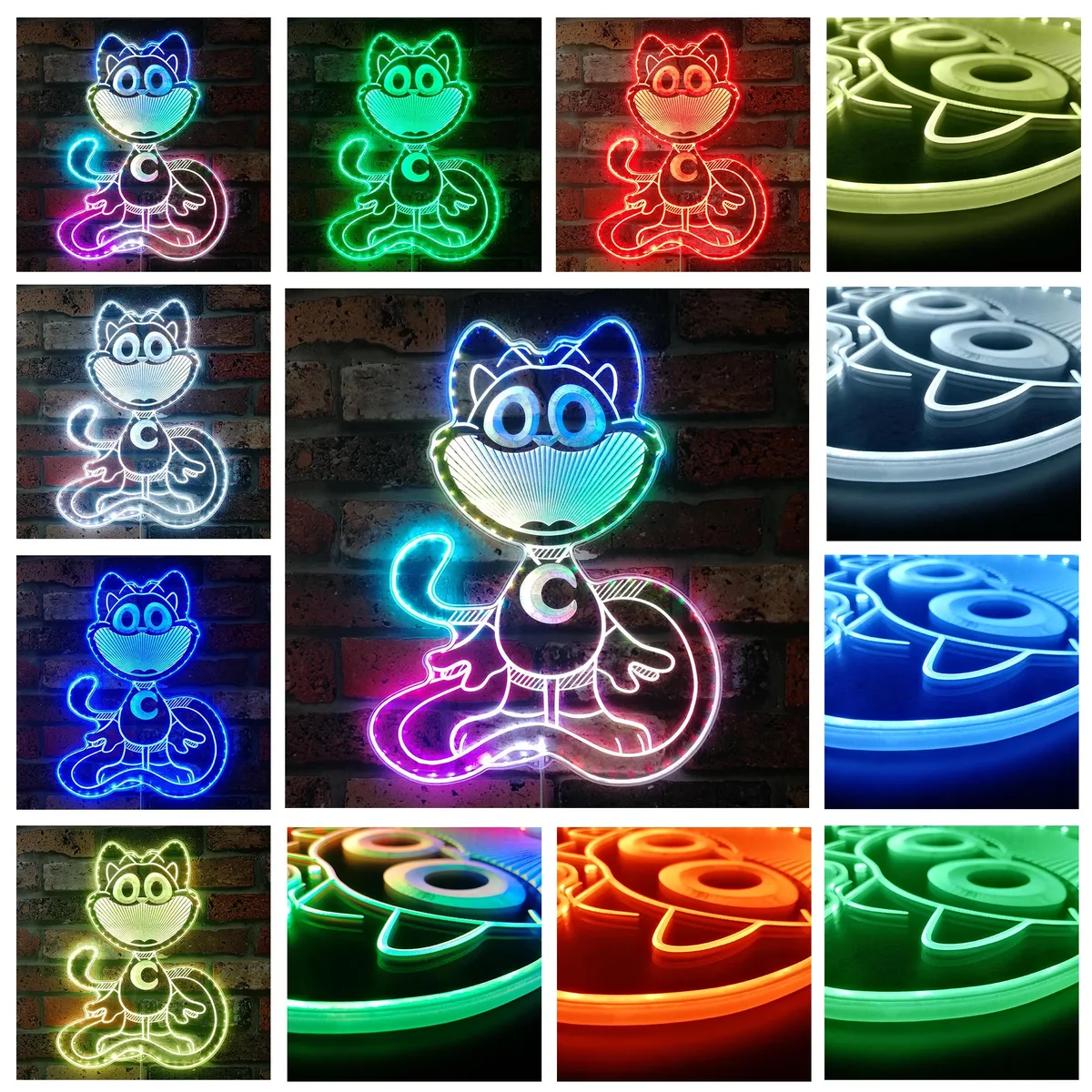 Smiling Critters Catnap RGB LED Sign