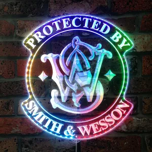 Smith & Wesson Logo RGB LED Sign