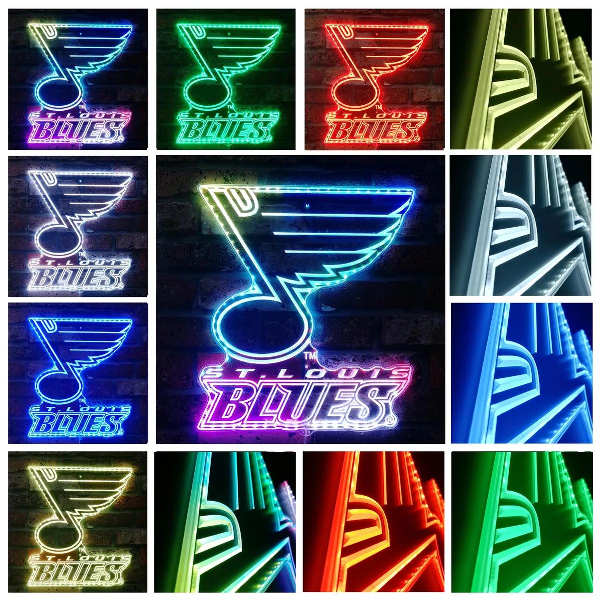 St Louis Blues Logo RGB LED Sign