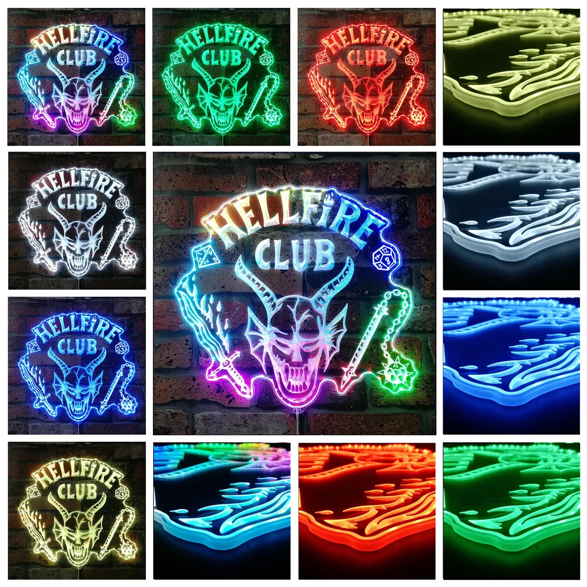 Stranger Things Hellfire Club RGB LED Sign