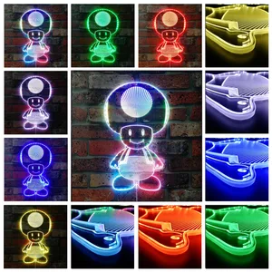 Super Mario Bros Mushroom Toad RGB LED Sign