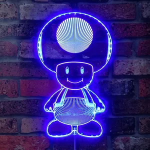 Super Mario Bros Mushroom Toad RGB LED Sign