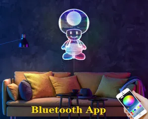 Super Mario Bros Mushroom Toad RGB LED Sign
