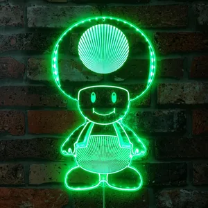 Super Mario Bros Mushroom Toad RGB LED Sign