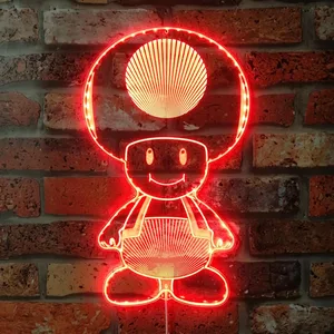 Super Mario Bros Mushroom Toad RGB LED Sign