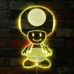 Super Mario Bros Mushroom Toad RGB LED Sign