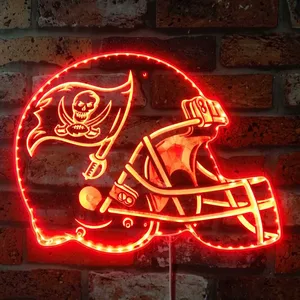 Tampa Bay Buccaneers Helmet Logo RGB LED Sign