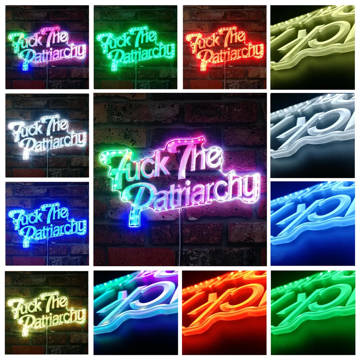 Taylor Swift Fuck the Patriarchy RGB LED Sign