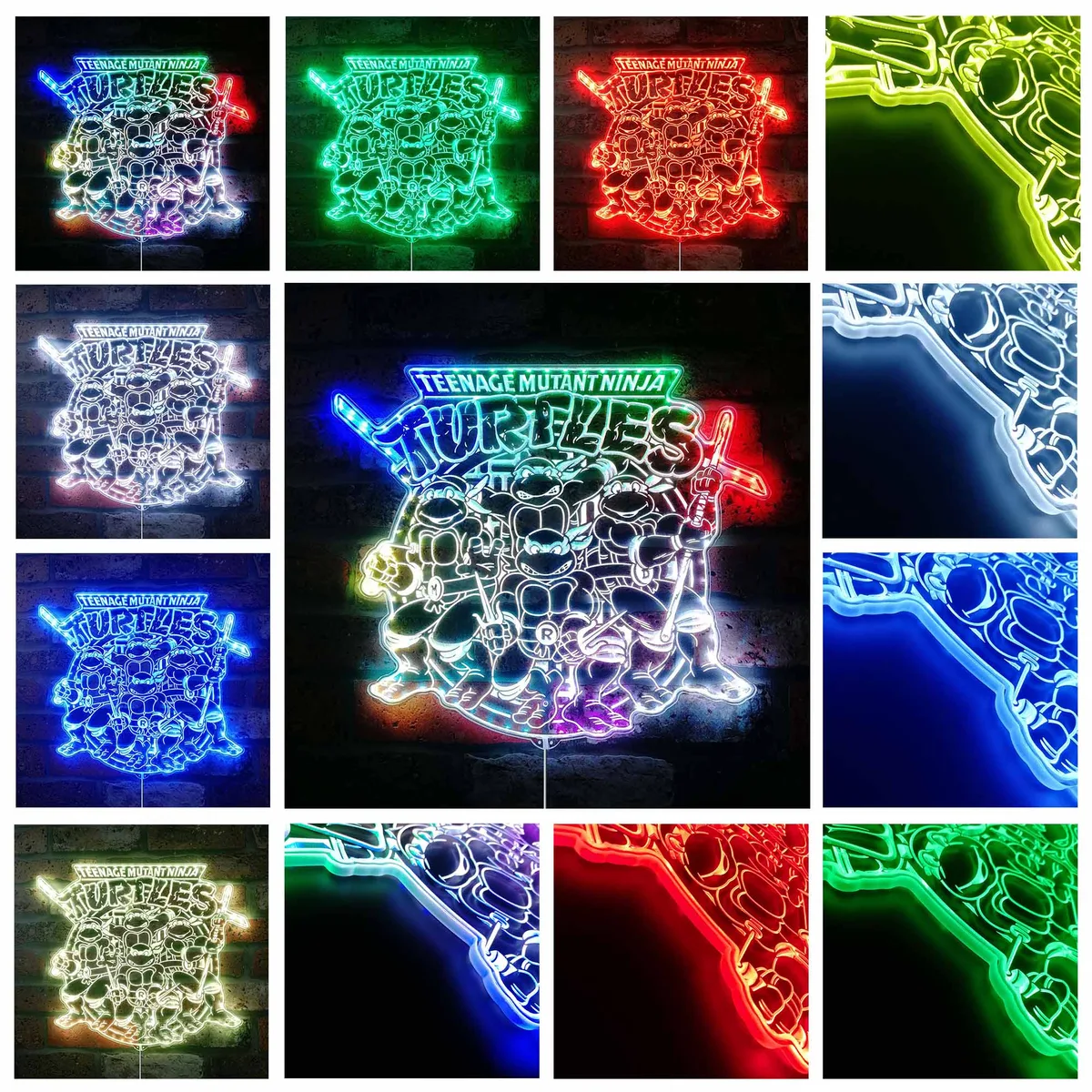 Teenage Mutant Ninja Turtles Logo RGB LED Sign