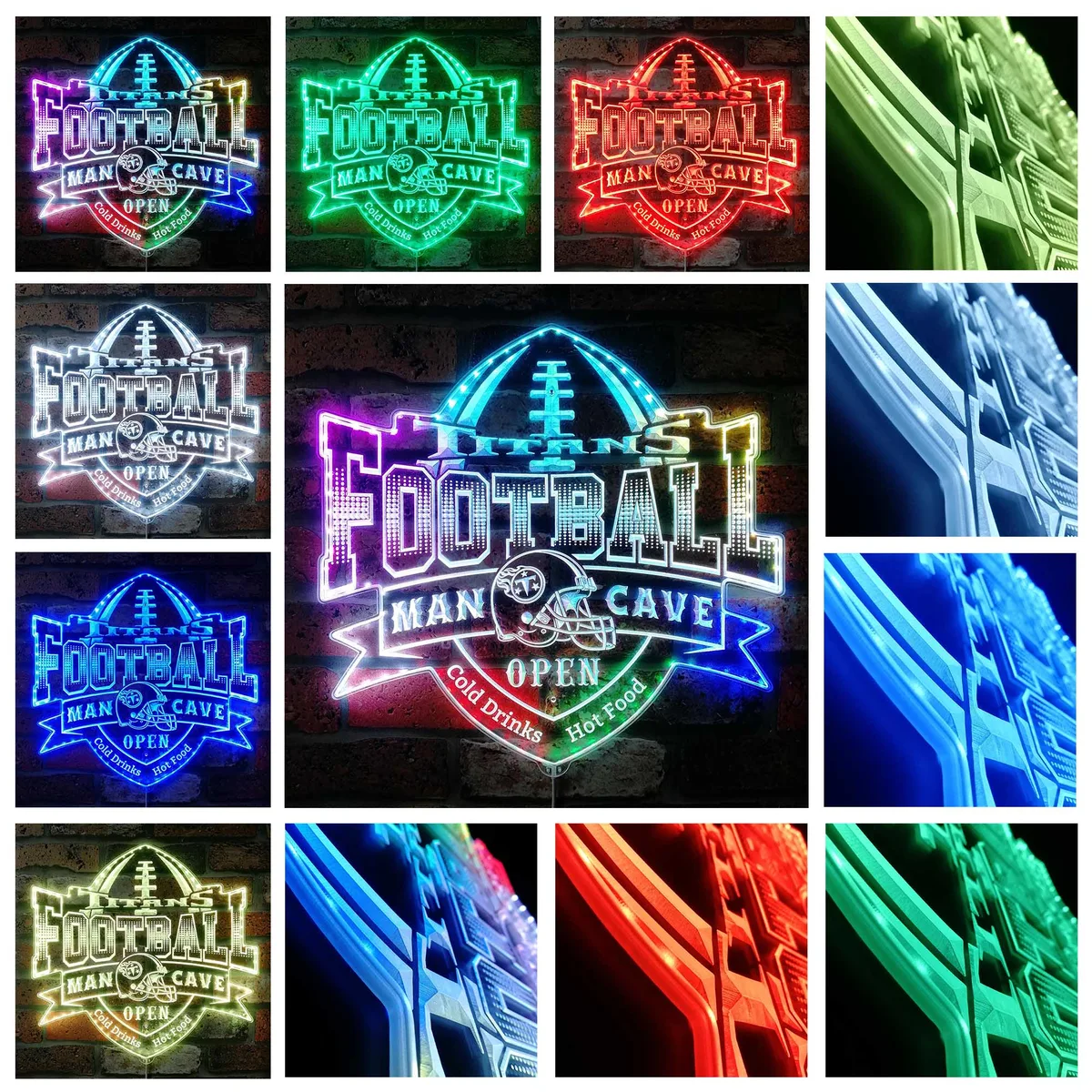 Tennessee Titans Man Cave RGB LED Sign