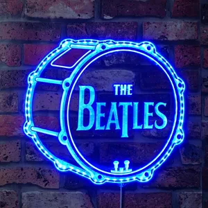 The Beatles Drum Logo RGB LED Sign