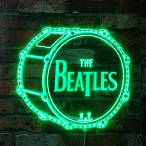 The Beatles Drum Logo RGB LED Sign