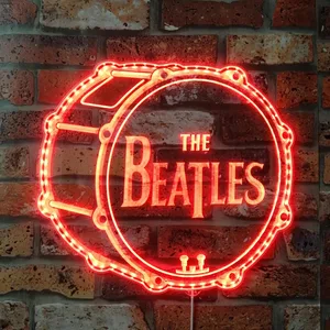 The Beatles Drum Logo RGB LED Sign