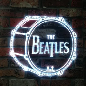 The Beatles Drum Logo RGB LED Sign