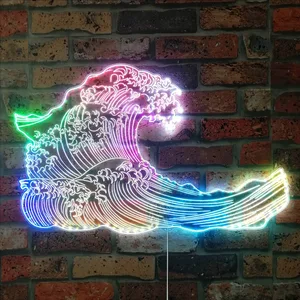 The Great Wave Off Kanagawa Japanese Art RGB LED Sign