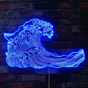 The Great Wave Off Kanagawa Japanese Art RGB LED Sign