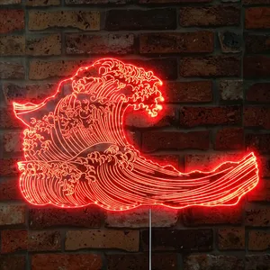 The Great Wave Off Kanagawa Japanese Art RGB LED Sign