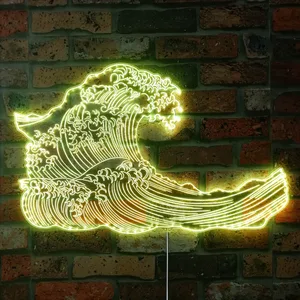 The Great Wave Off Kanagawa Japanese Art RGB LED Sign