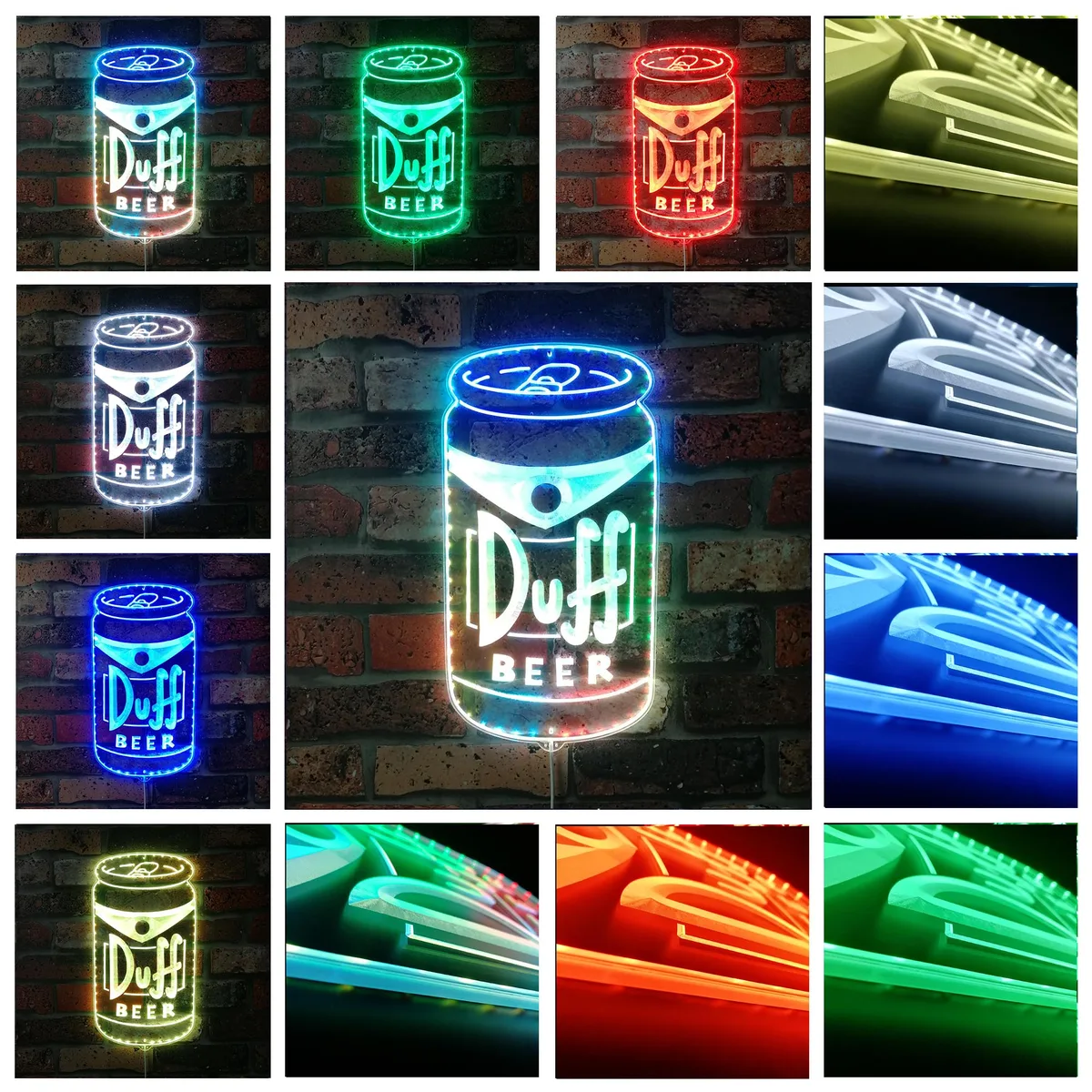 The Simpsons Duff Beer Can RGB LED Sign