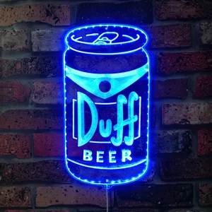 The Simpsons Duff Beer Can RGB LED Sign