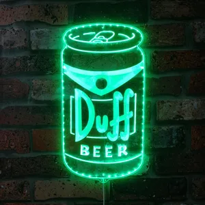 The Simpsons Duff Beer Can RGB LED Sign