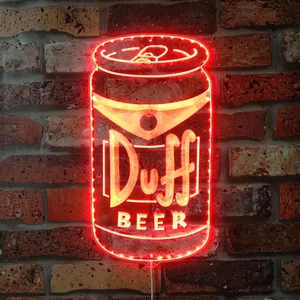 The Simpsons Duff Beer Can RGB LED Sign