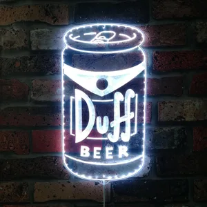 The Simpsons Duff Beer Can RGB LED Sign