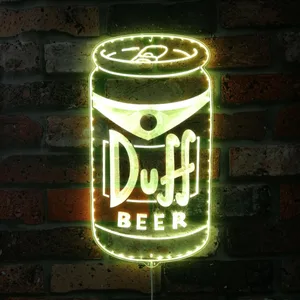 The Simpsons Duff Beer Can RGB LED Sign