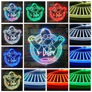 The Simpsons Homer Duff Beer RGB LED Sign