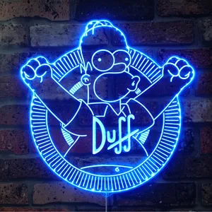The Simpsons Homer Duff Beer RGB LED Sign