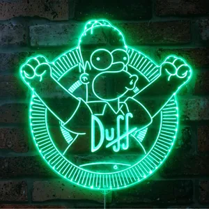 The Simpsons Homer Duff Beer RGB LED Sign