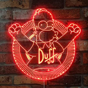 The Simpsons Homer Duff Beer RGB LED Sign