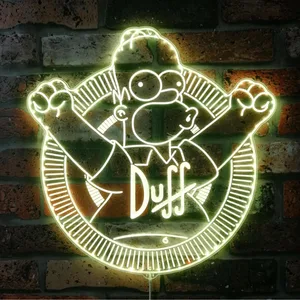 The Simpsons Homer Duff Beer RGB LED Sign
