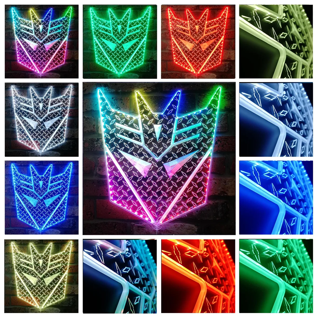Transformers Decepticon Icon RGB LED Sign