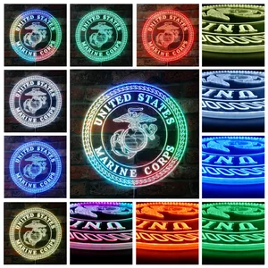 United States Marine Corps Logo RGB LED Sign