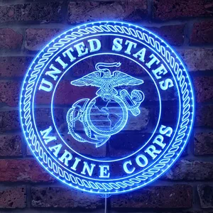 United States Marine Corps Logo RGB LED Sign