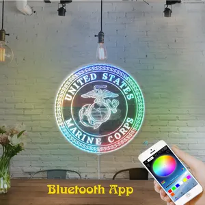United States Marine Corps Logo RGB LED Sign