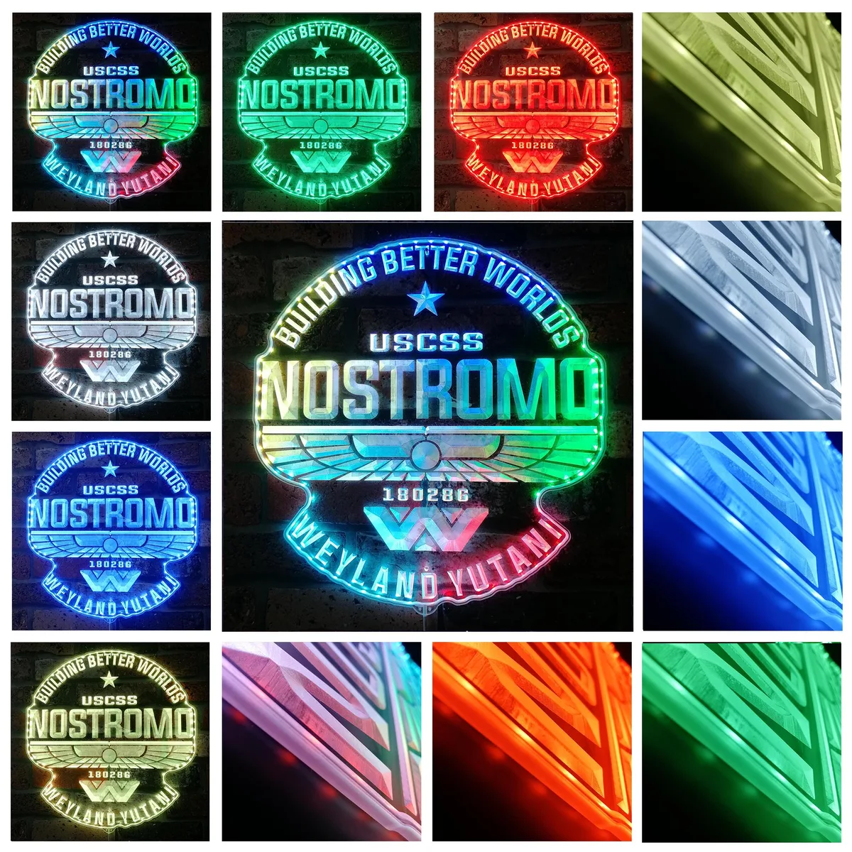 USCSS Nostromo Logo RGB LED Sign