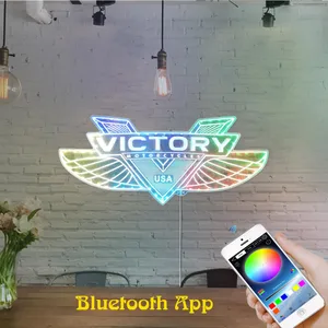 Victory Motorcycles Logo RGB LED Sign