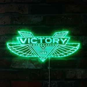 Victory Motorcycles Logo RGB LED Sign