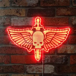 Warhammer 40k Space Marine Logo RGB LED Sign