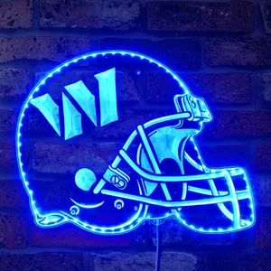 Washington Commanders Helmet Logo RGB LED Sign