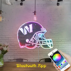 Washington Commanders Helmet Logo RGB LED Sign