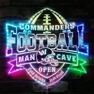 Washington Commanders Man Cave RGB LED Sign